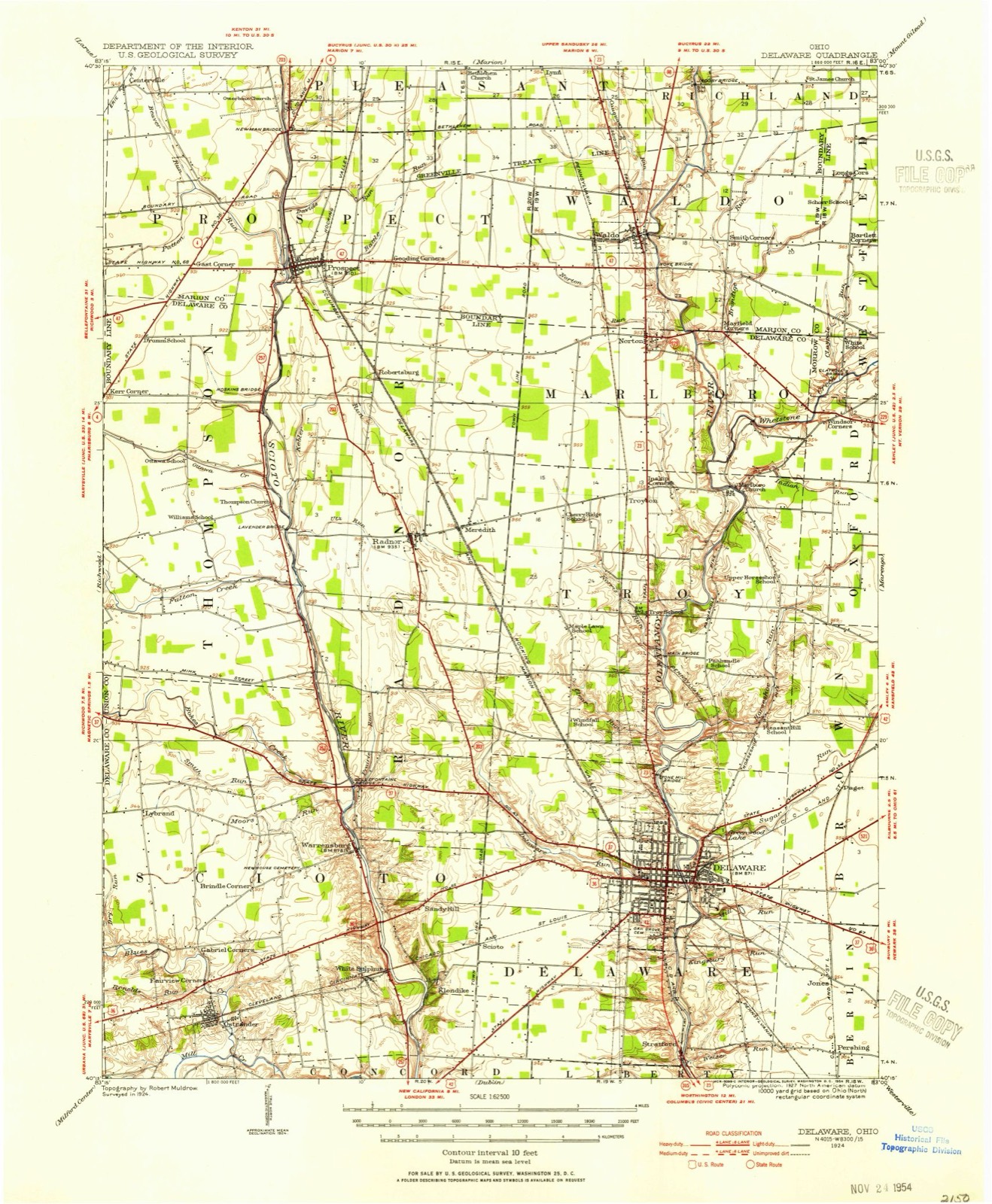 Topographic sheet of Applegate Bend, surveyed 1924