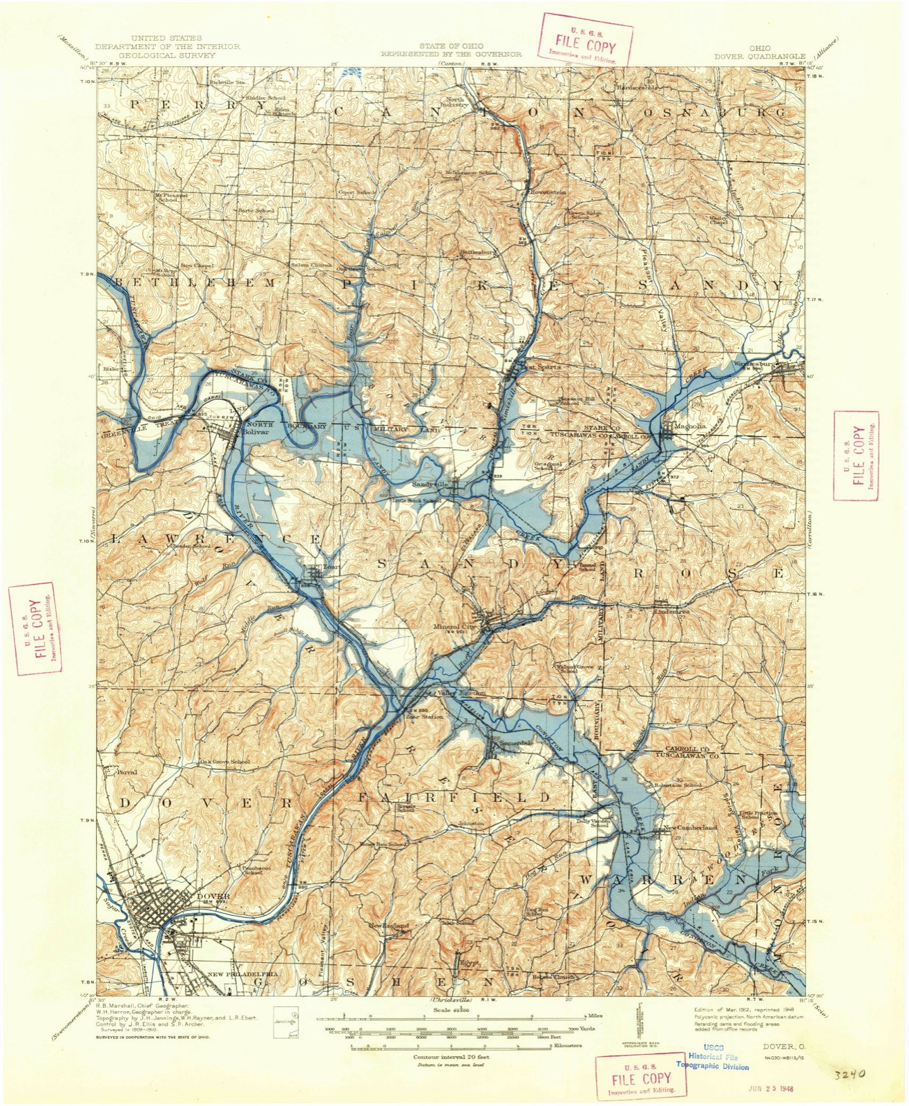 Topographic sheet of Barrick, surveyed 1912