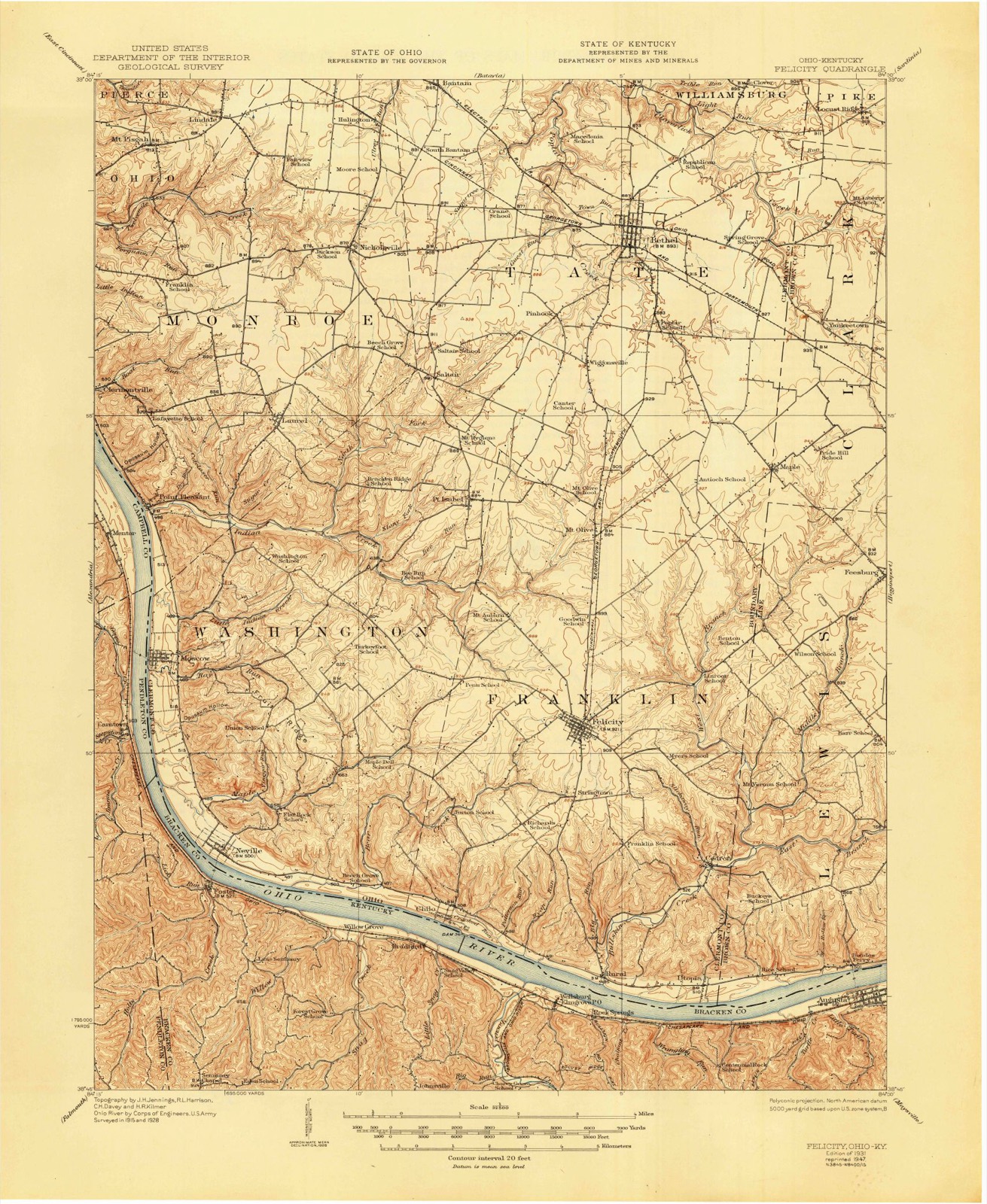 Topographic sheet of Chilo, surveyed 1931