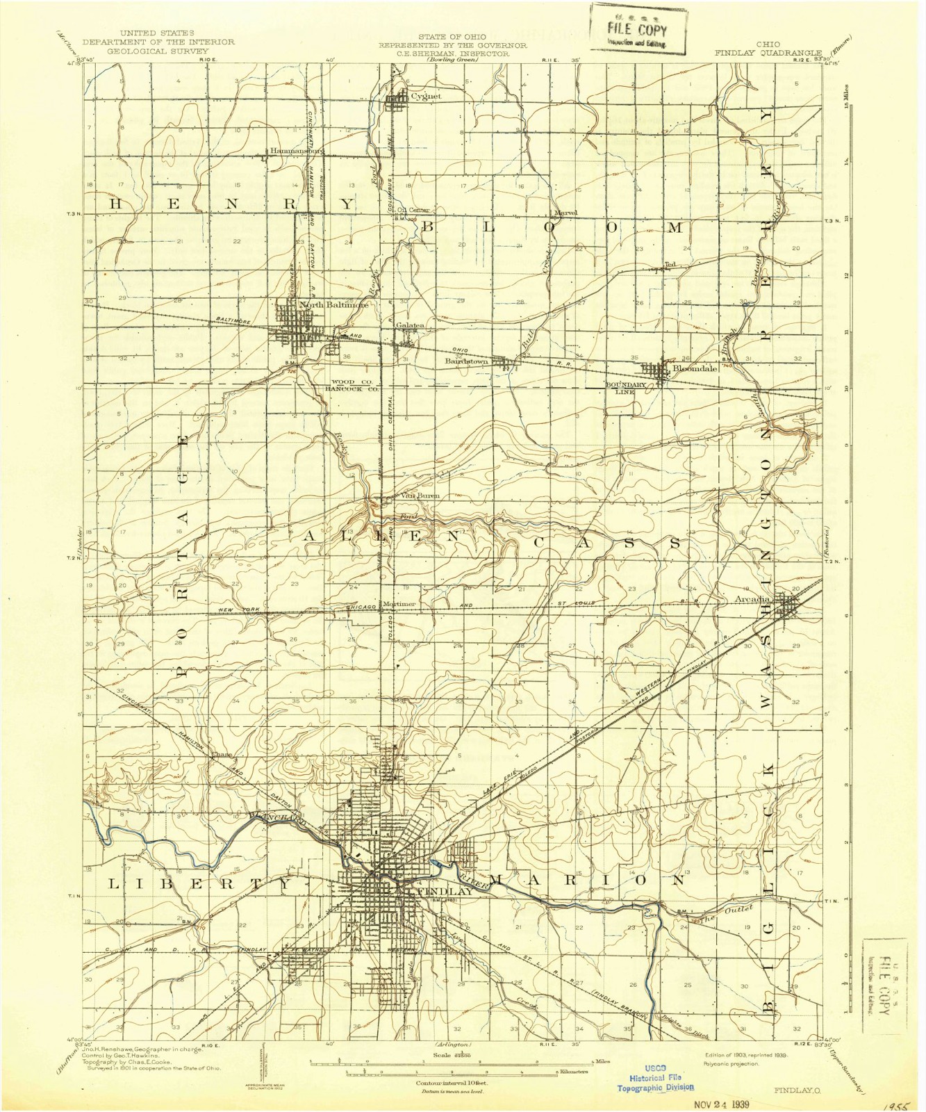 Topographic sheet of Murphys, surveyed 1903