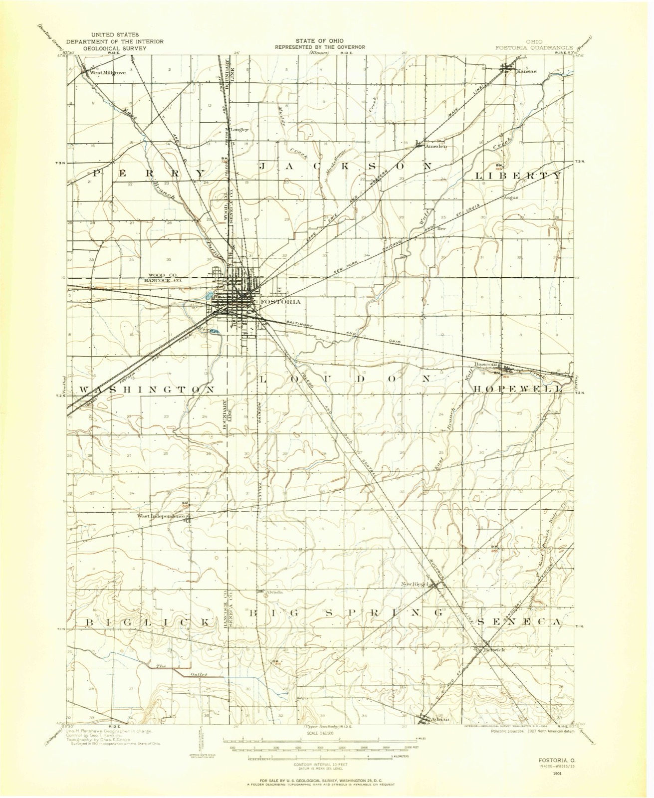 Topographic sheet of Iler, surveyed 1901