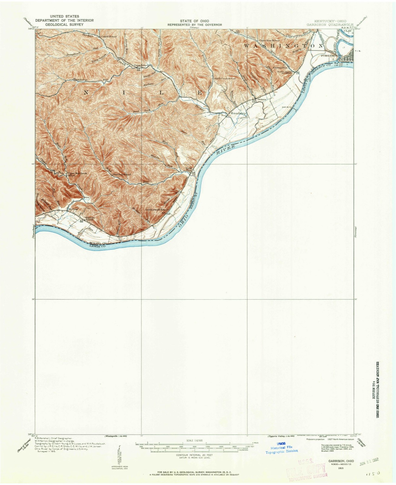 Topographic sheet of Dennis, surveyed 1915