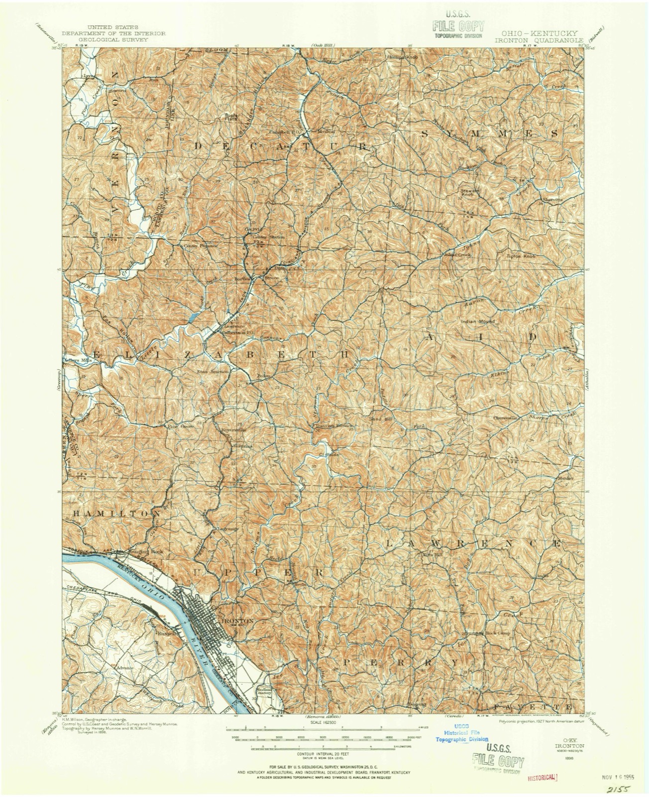 Topographic sheet of Andre, surveyed 1898