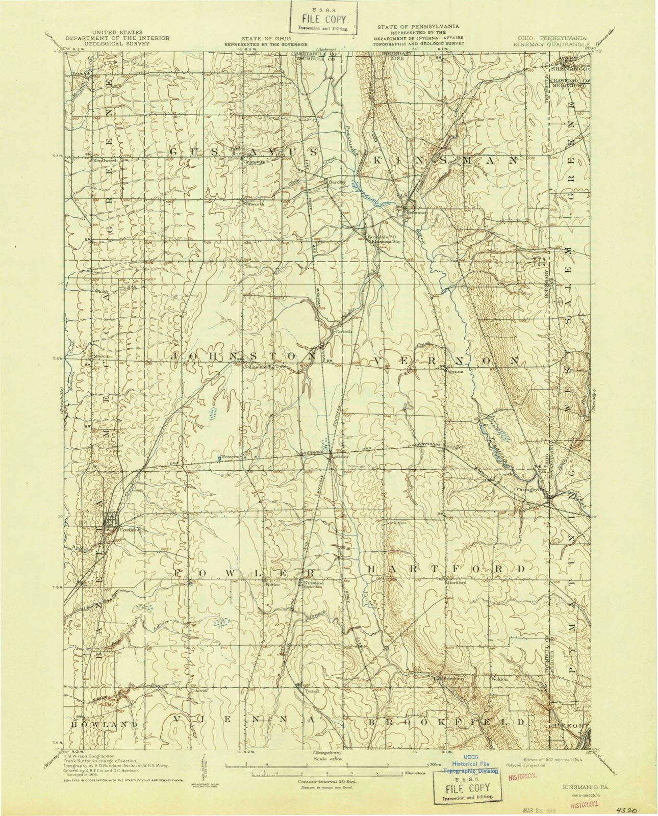 Topographic sheet of Five Points, surveyed 1907