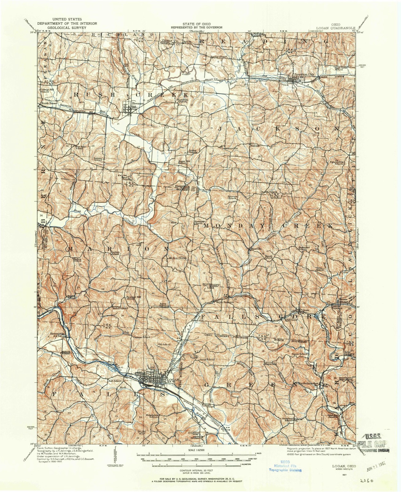 Topographic sheet of Enterprise, surveyed 1907