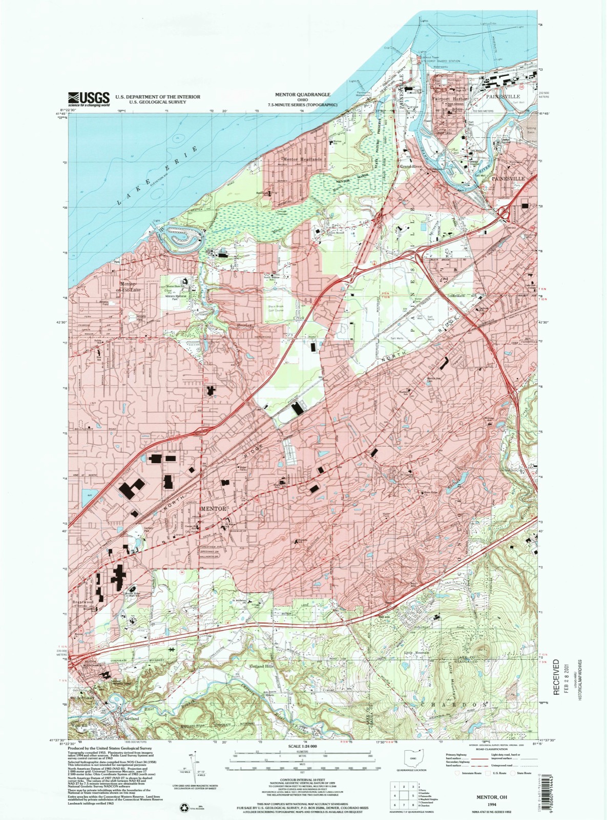 Topographic sheet of Salida, surveyed 1994