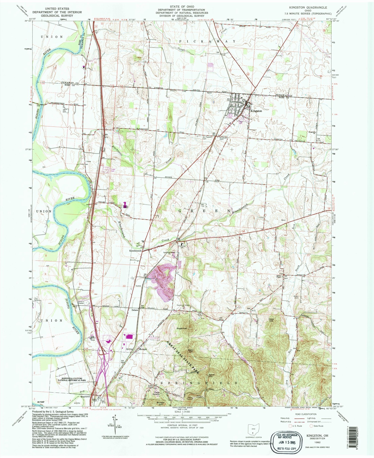 Topographic sheet of Delano, surveyed 1992