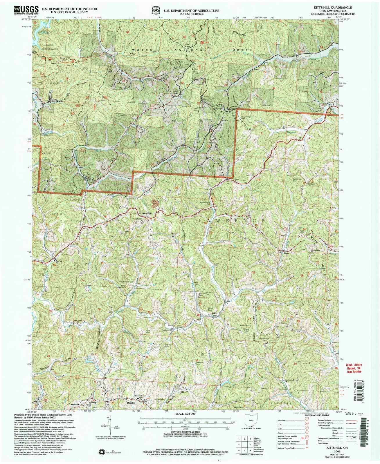Topographic sheet of Andis, surveyed 2002