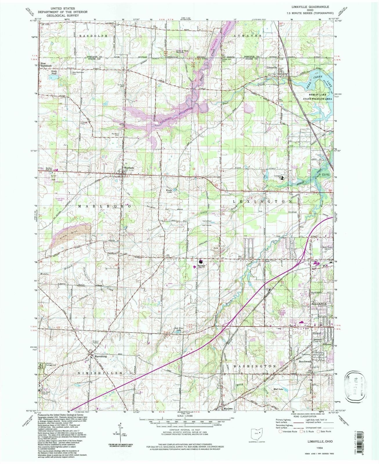 Topographic sheet of Maximo, surveyed 1994