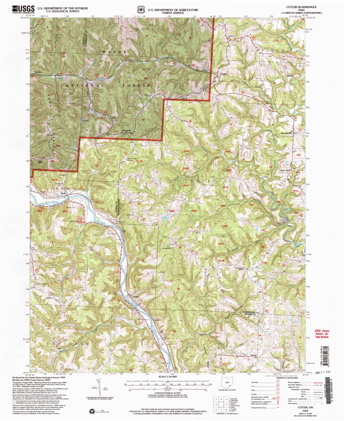 Topographic sheet of Beebe, surveyed 2002
