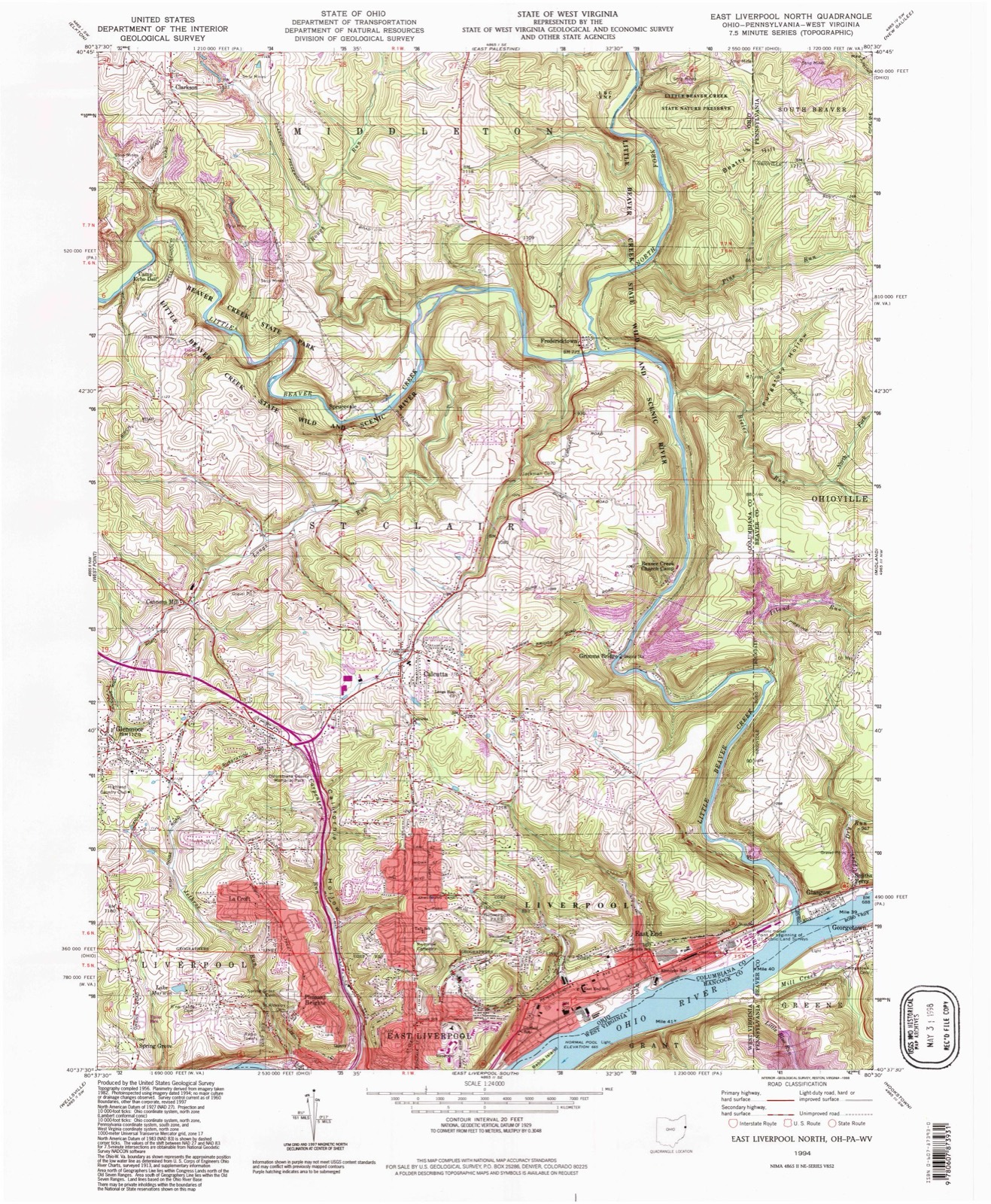 Topographic sheet of Sprucevale, surveyed 1994