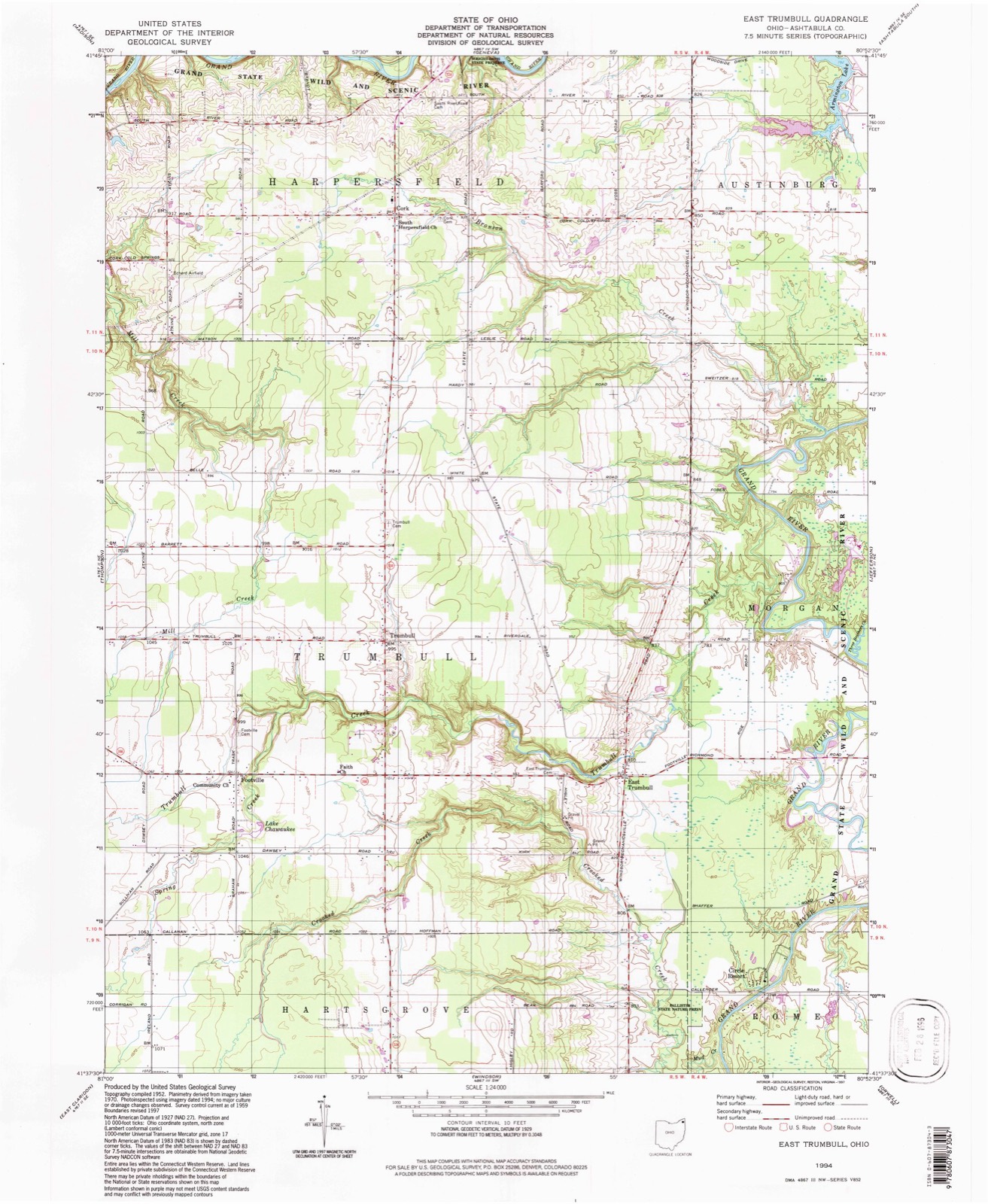 Topographic sheet of Cork, surveyed 1994