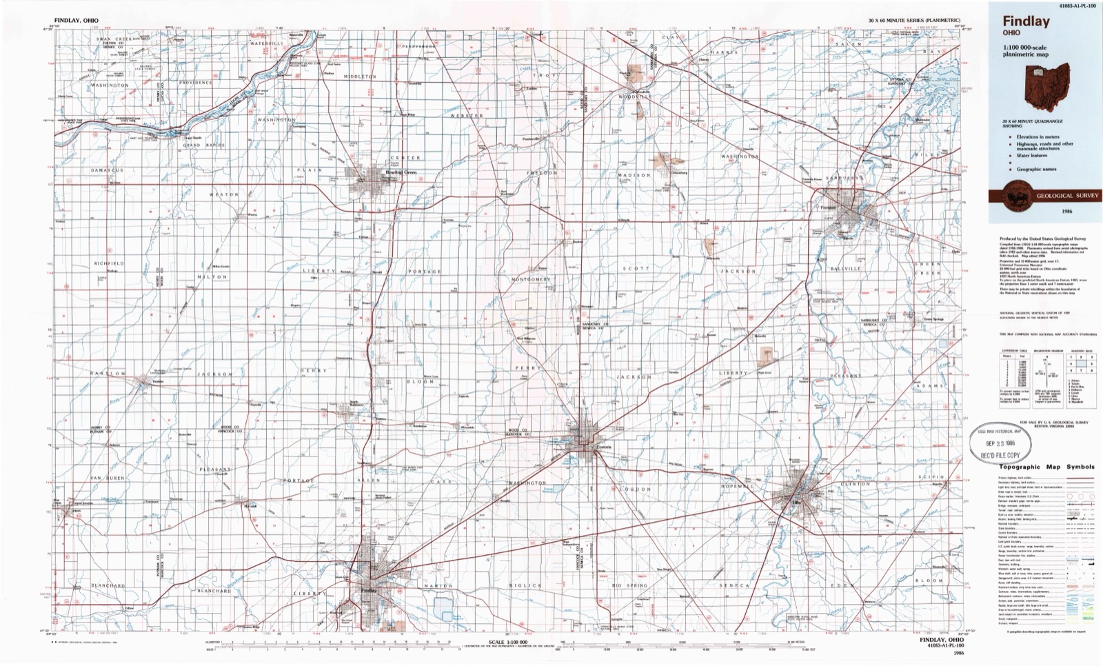 Topographic sheet of Iler, surveyed 1986