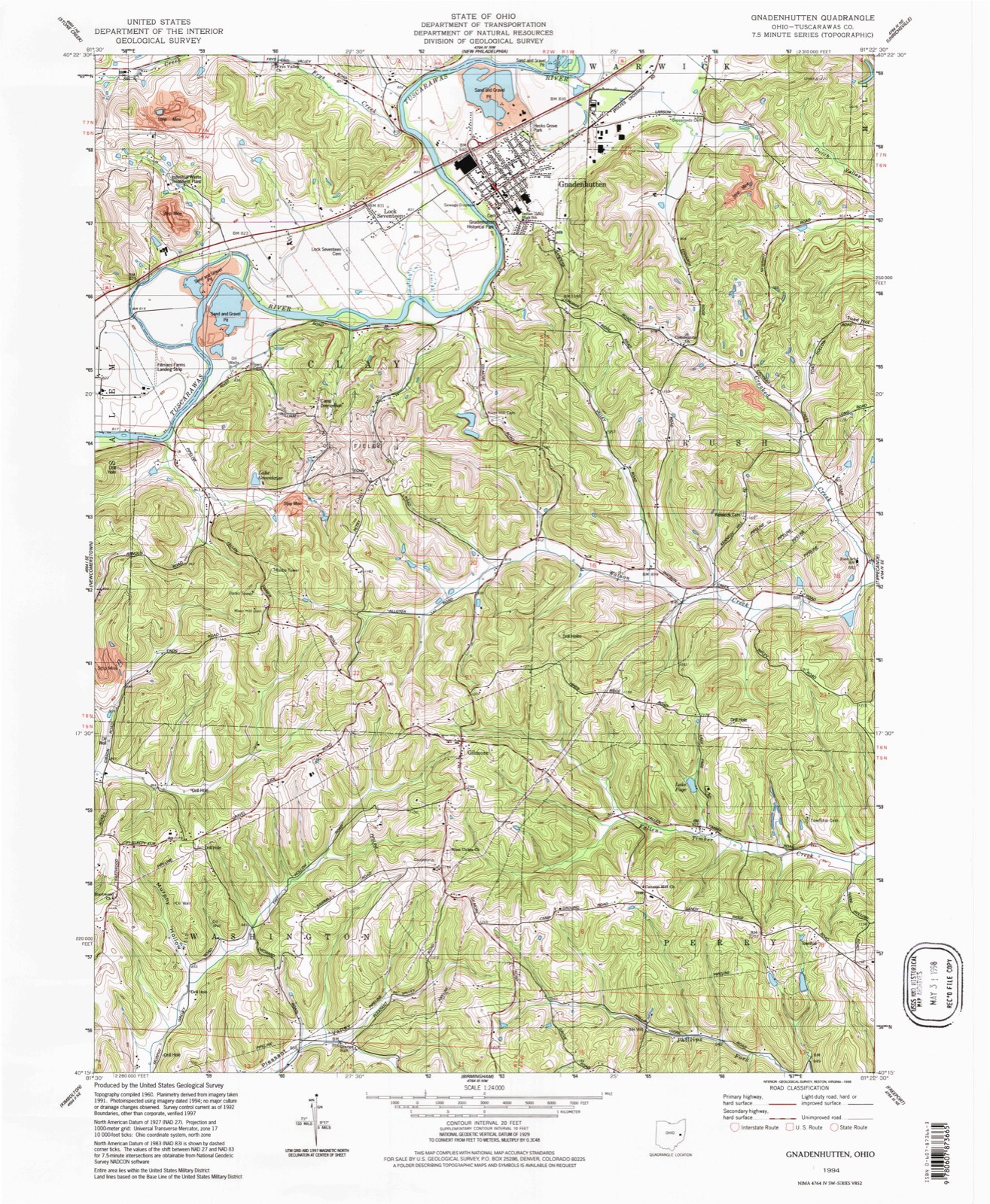 Topographic sheet of Hartwood, surveyed 1994