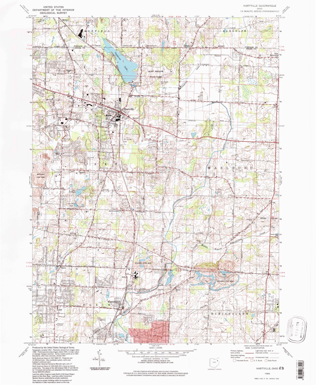 Topographic sheet of Cairo, surveyed 1994