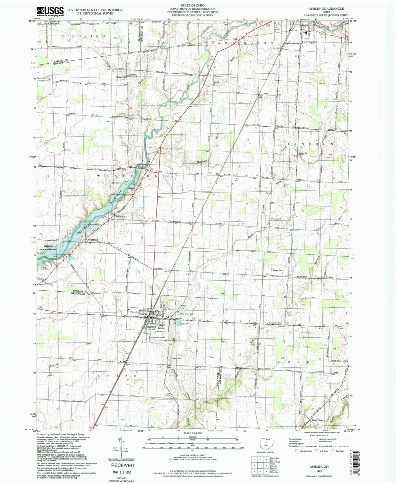 Topographic sheet of Morehouse (historical), surveyed 1995