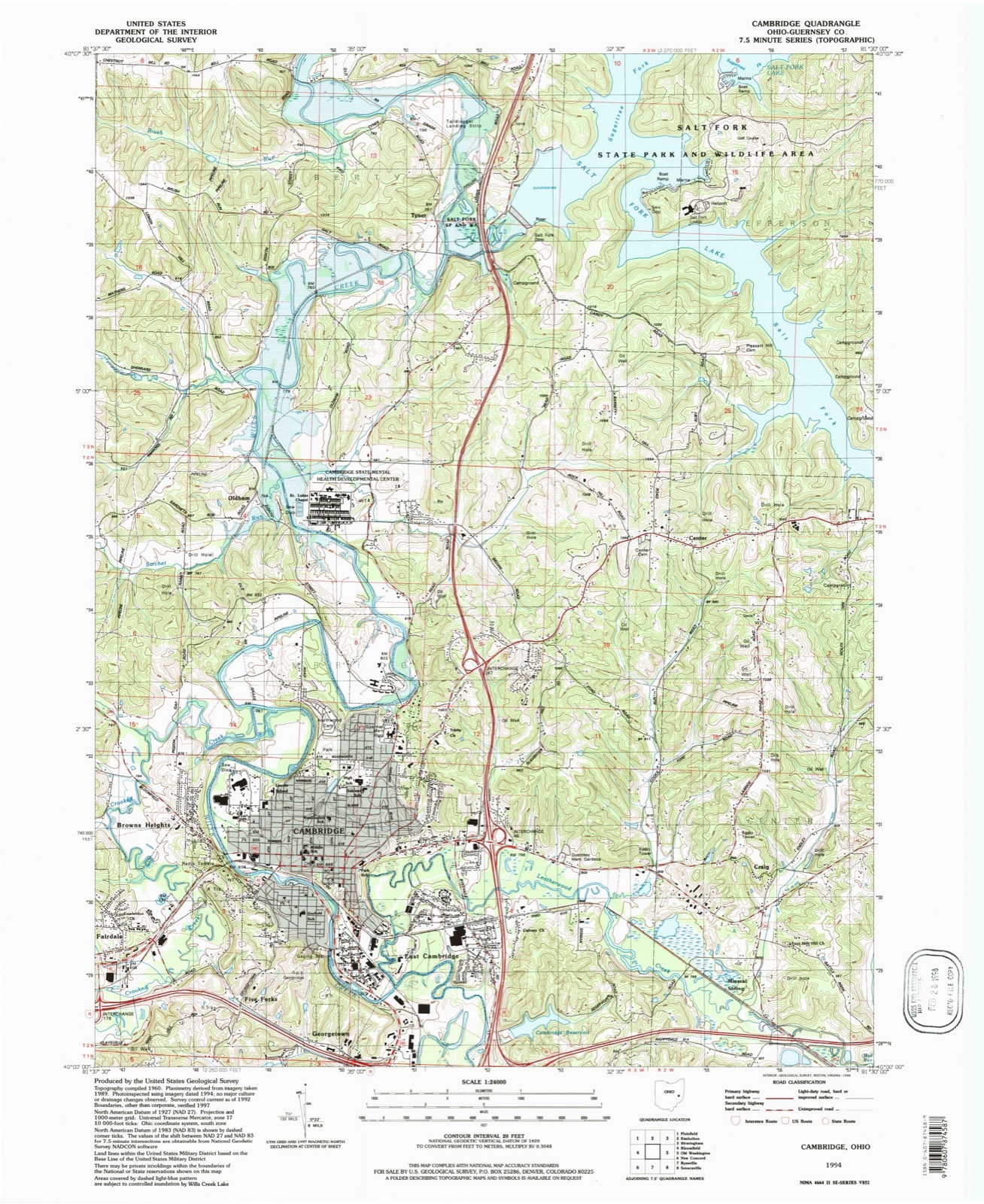 Topographic sheet of Black, surveyed 1994