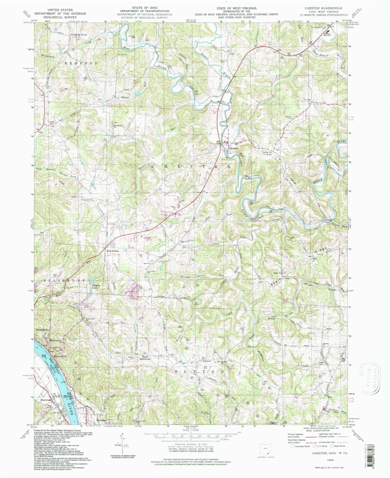 Topographic sheet of Five Points, surveyed 1994
