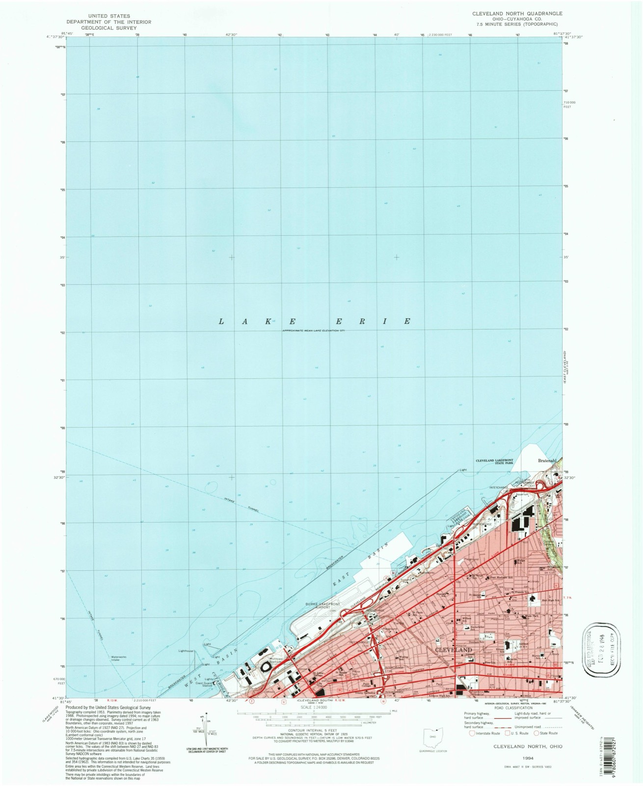 Topographic sheet of Old Chinatown, surveyed 1994