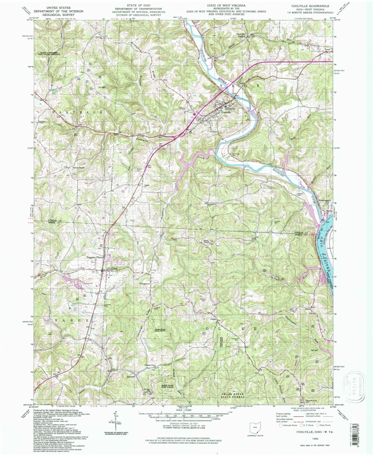 Topographic sheet of Eden, surveyed 1994