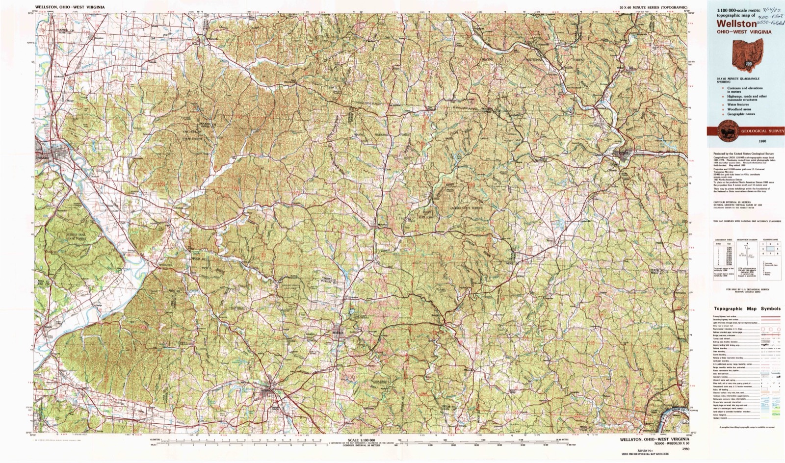 Topographic sheet of Byer, surveyed 1980