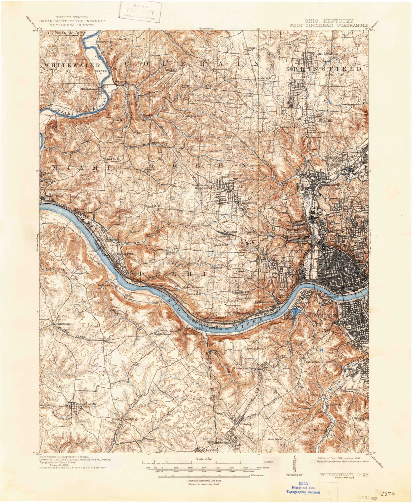 Topographic sheet of Mountview, surveyed 1914