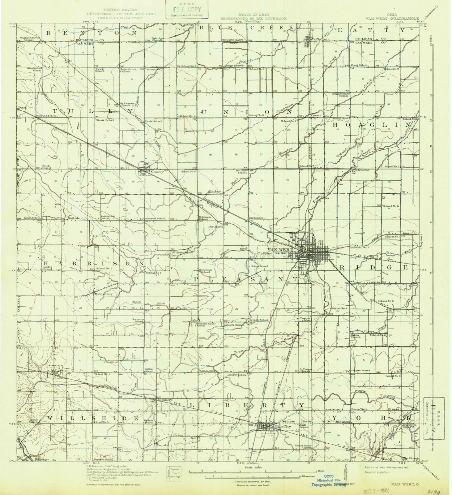 Topographic sheet of Schumm, surveyed 1914