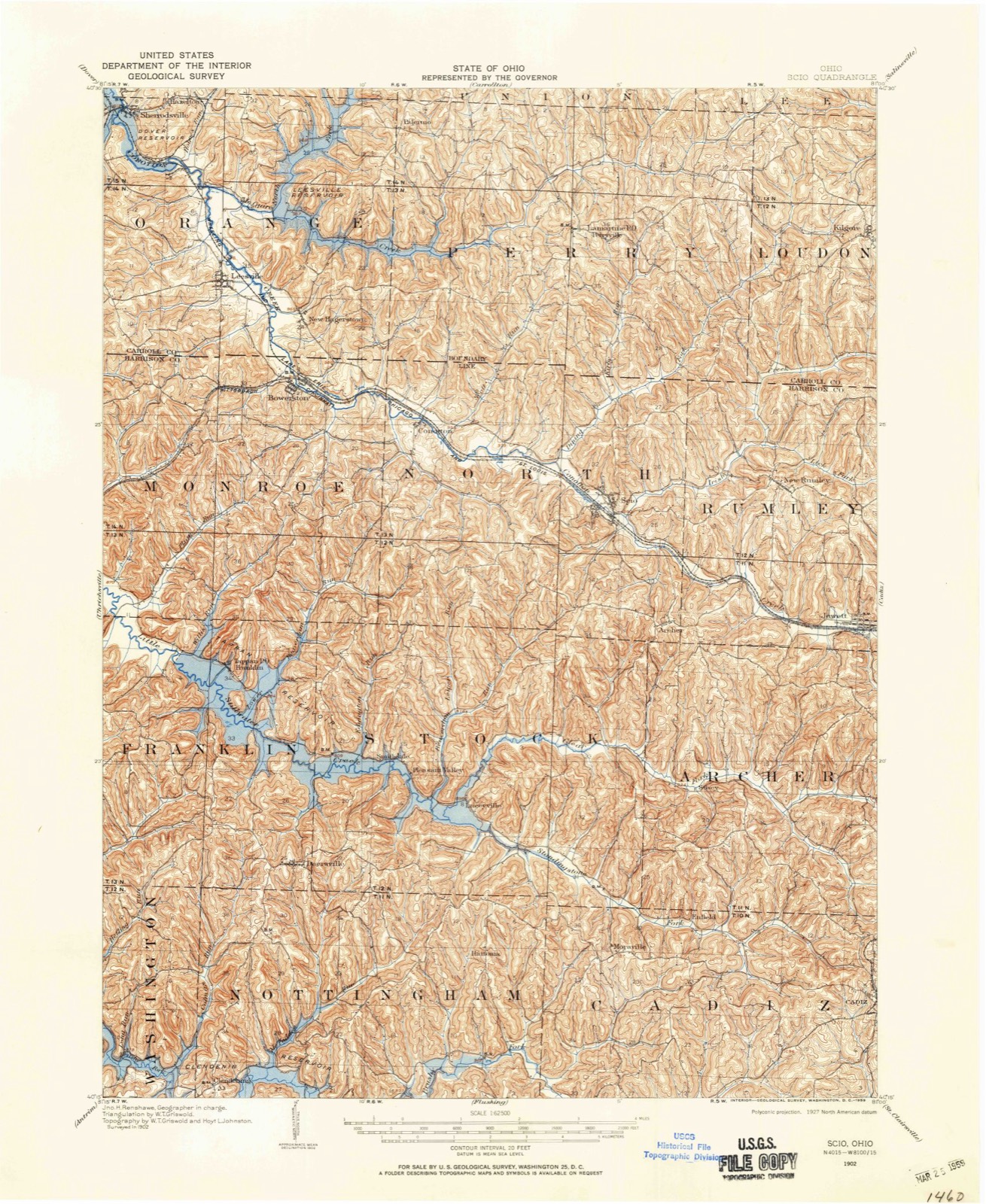 Topographic sheet of Conotton, surveyed 1902