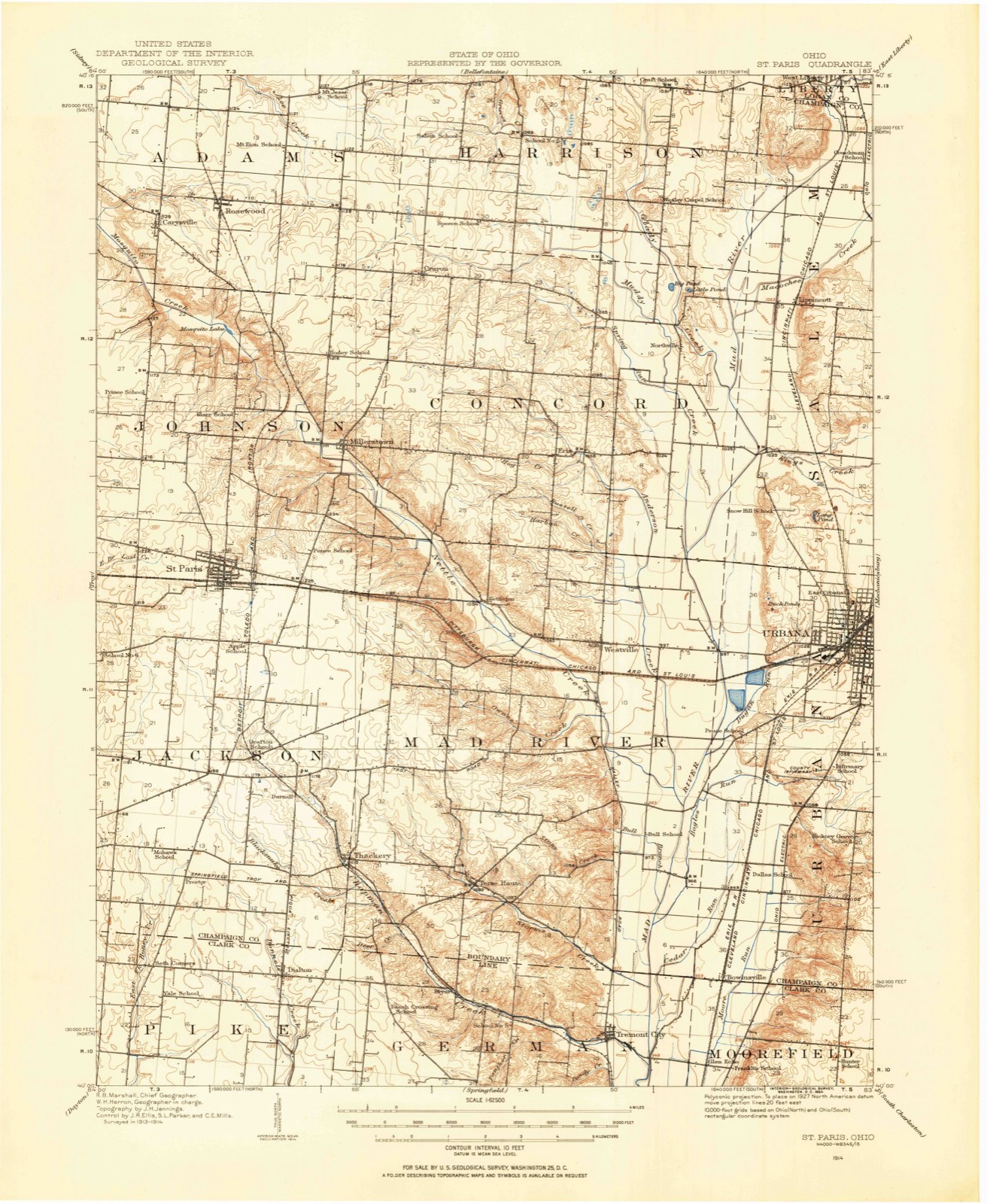 Topographic sheet of Dialton, surveyed 1914