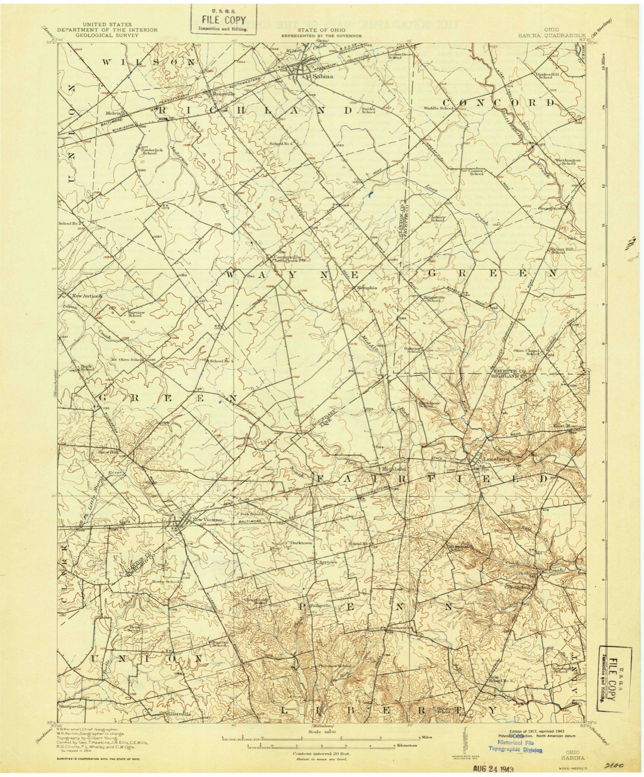 Topographic sheet of Memphis, surveyed 1917