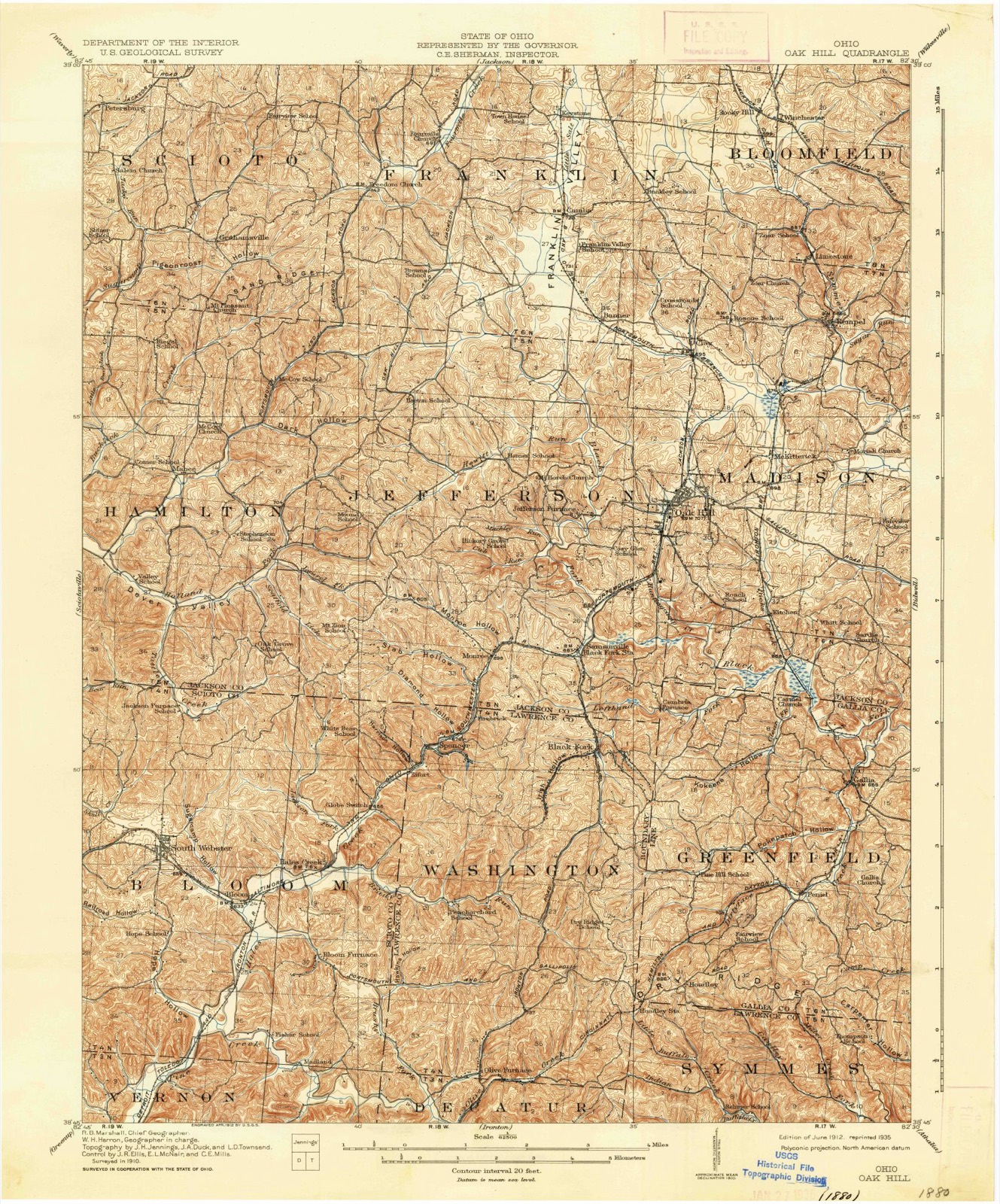 Topographic sheet of Eifort, surveyed 1912