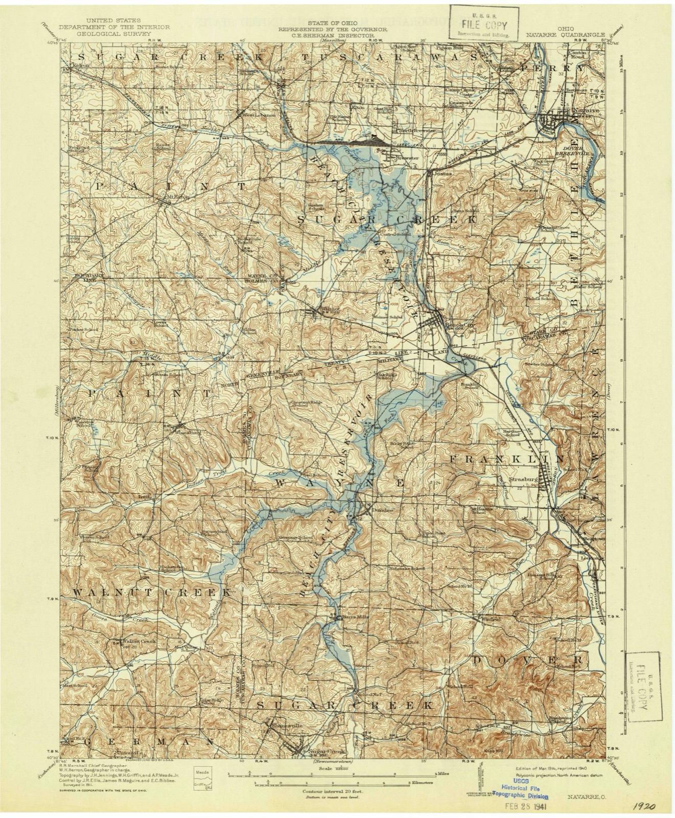 Topographic sheet of Harmon, surveyed 1914