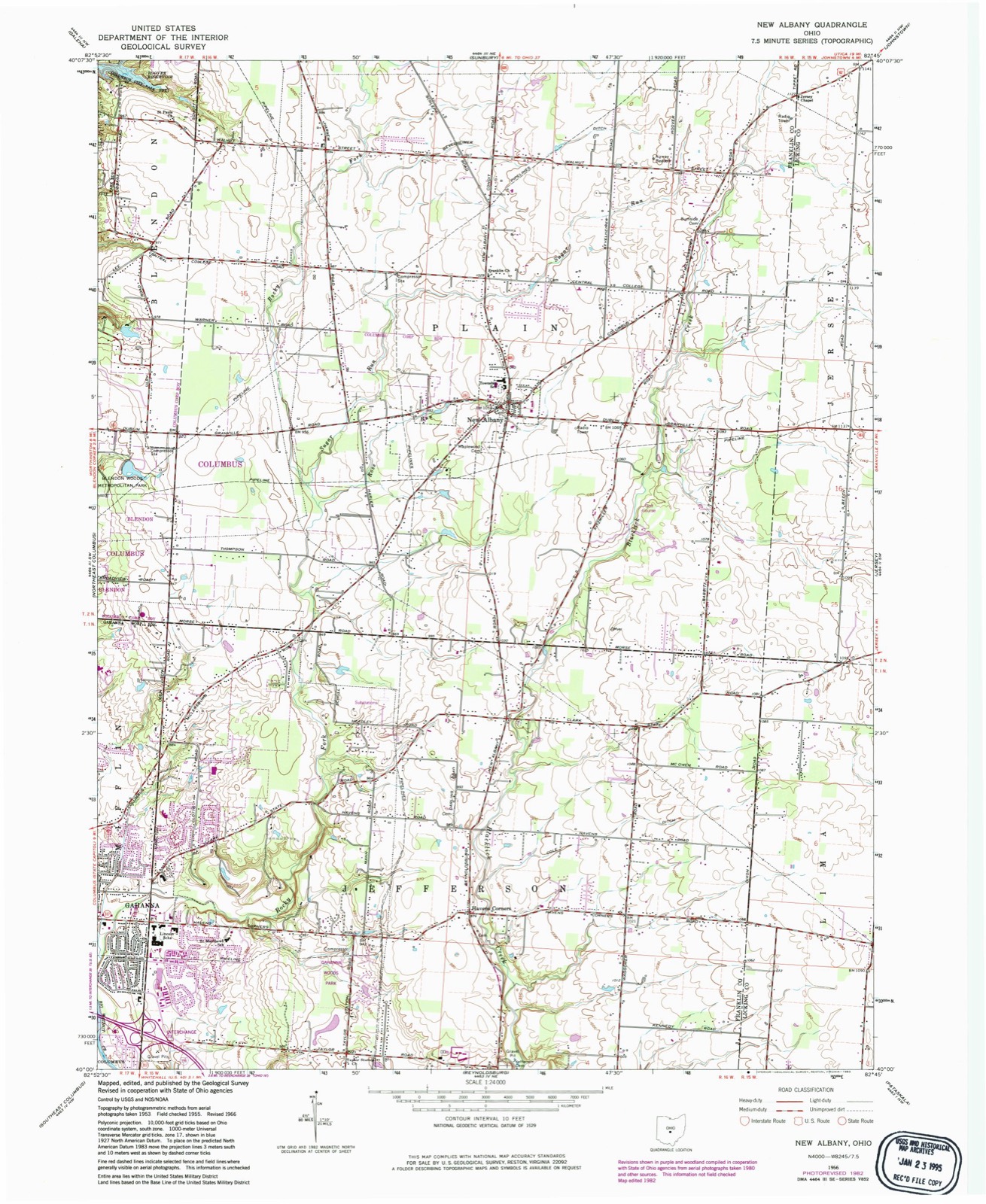 Topographic sheet of Fenway, surveyed 1966