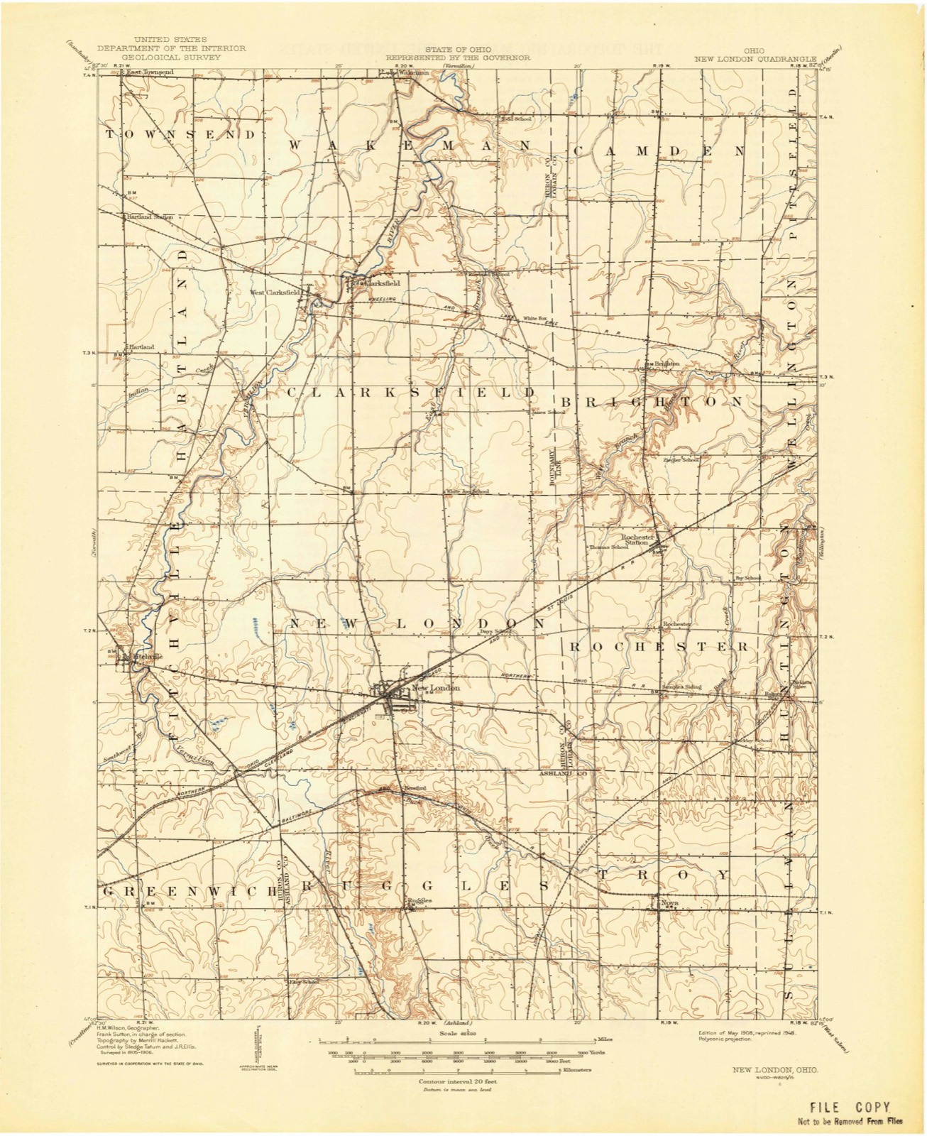 Topographic sheet of Semples, surveyed 1908