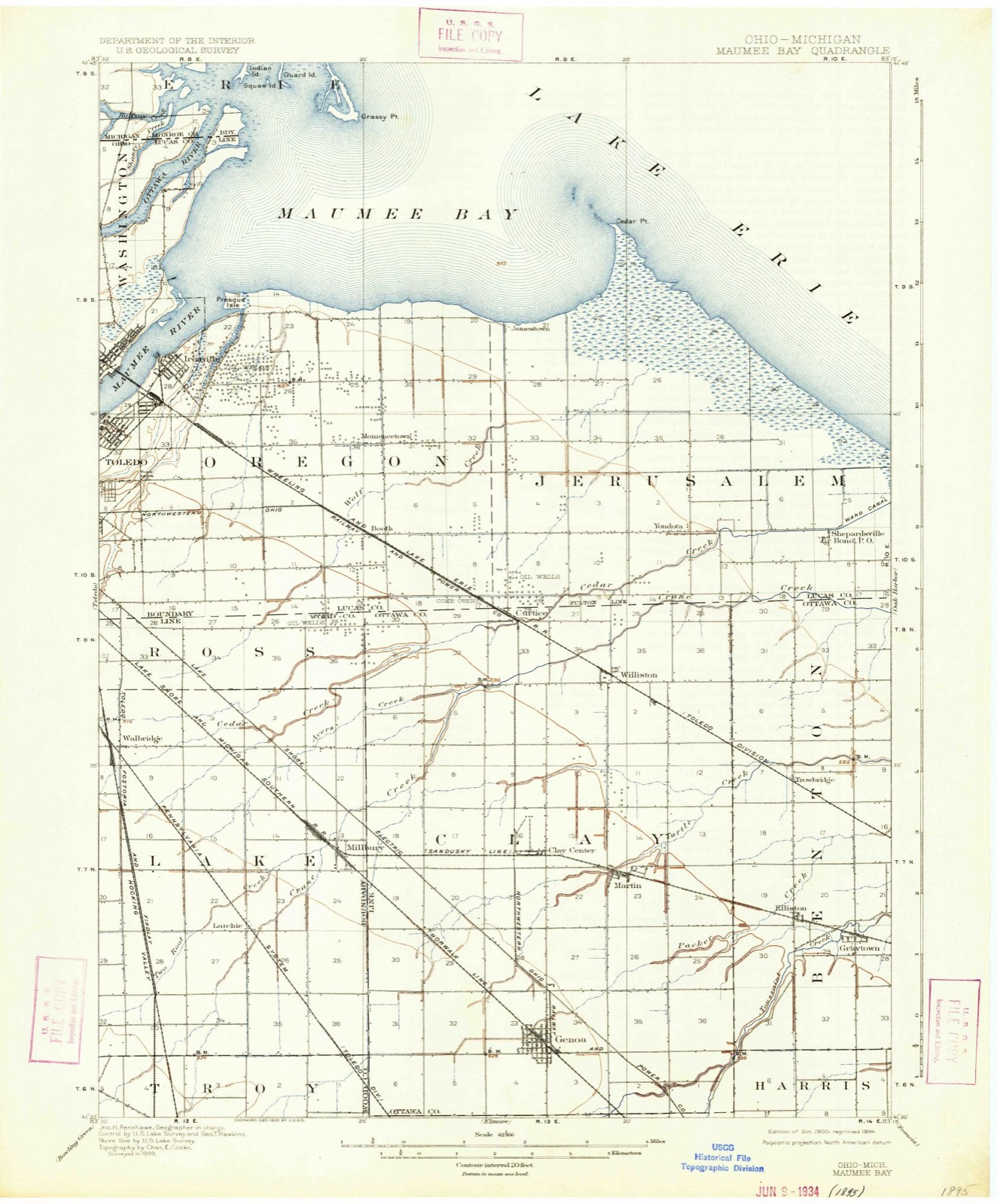 Topographic sheet of Booth, surveyed 1900