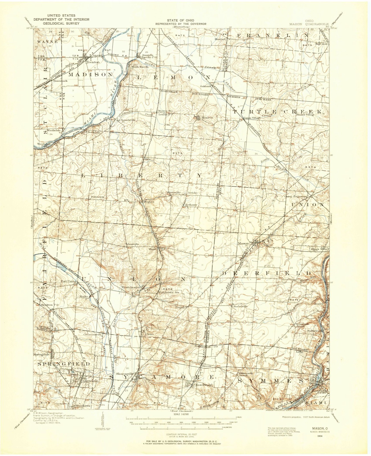 Topographic sheet of Clearview, surveyed 1904