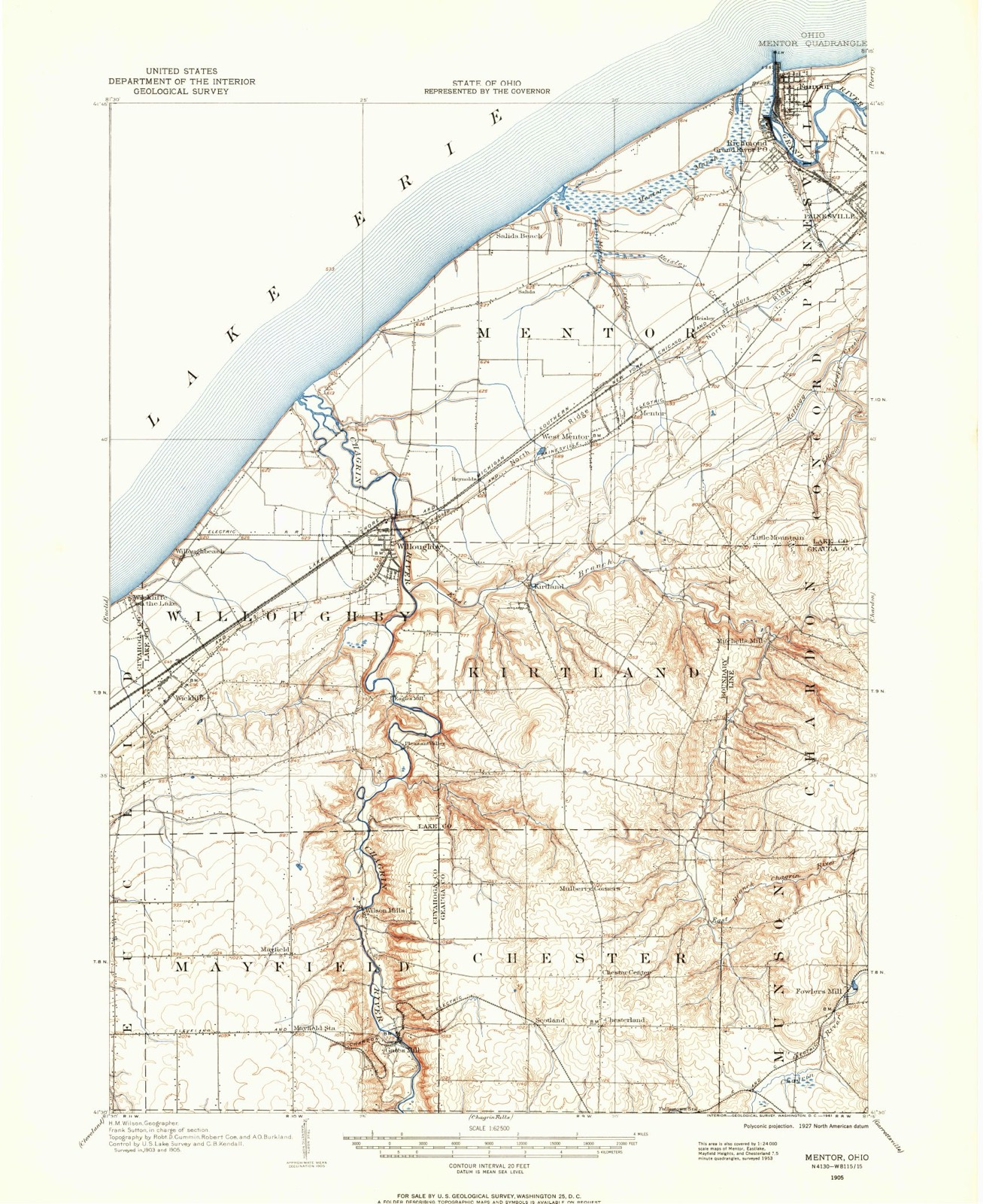 Topographic sheet of Salida, surveyed 1905