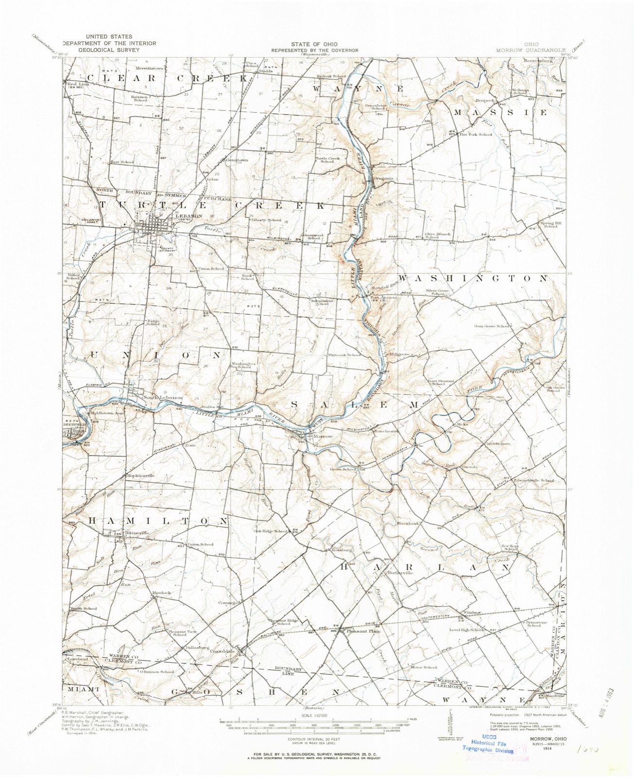 Topographic sheet of Comargo, surveyed 1914
