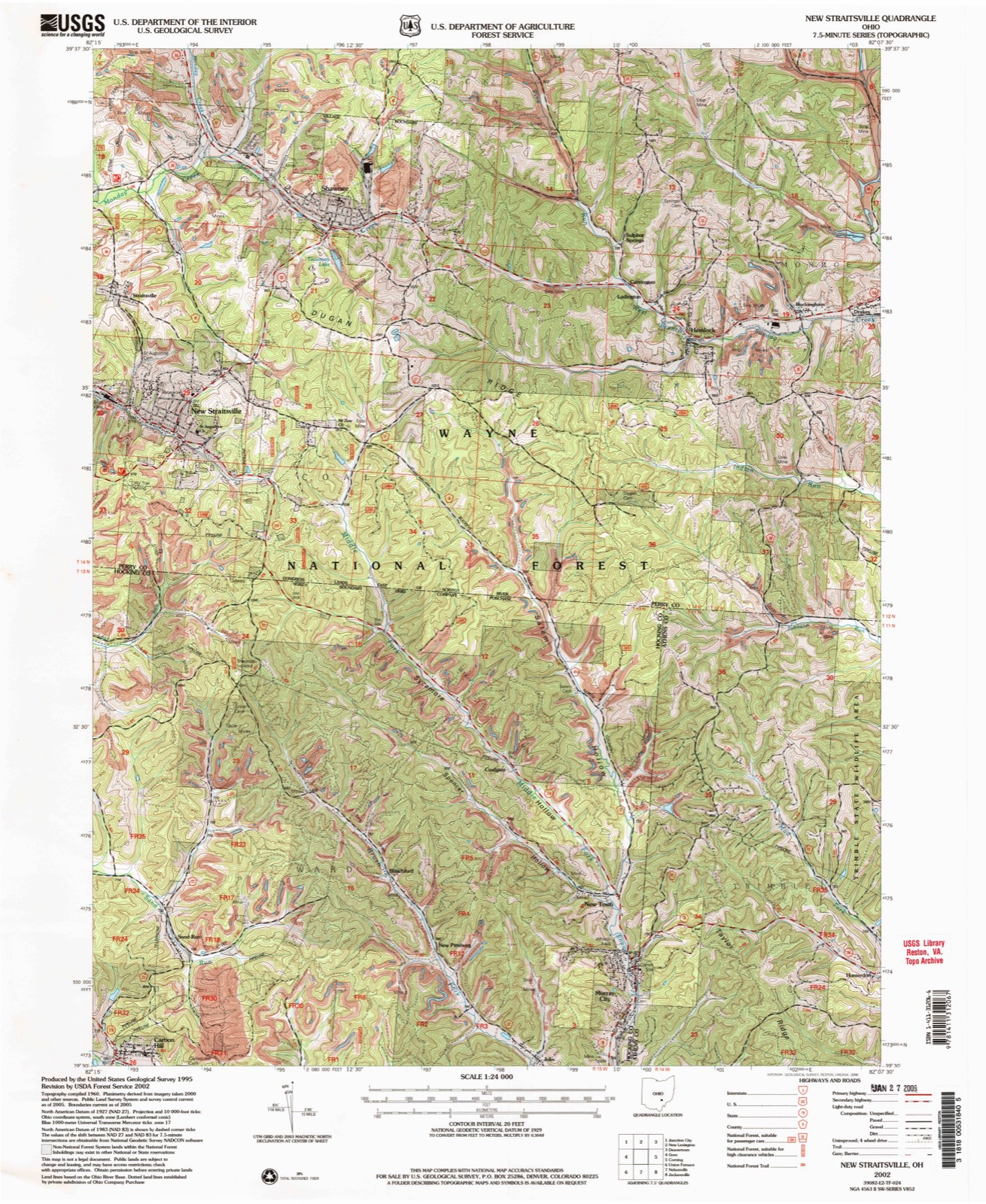 Topographic sheet of Coalgate, surveyed 2002