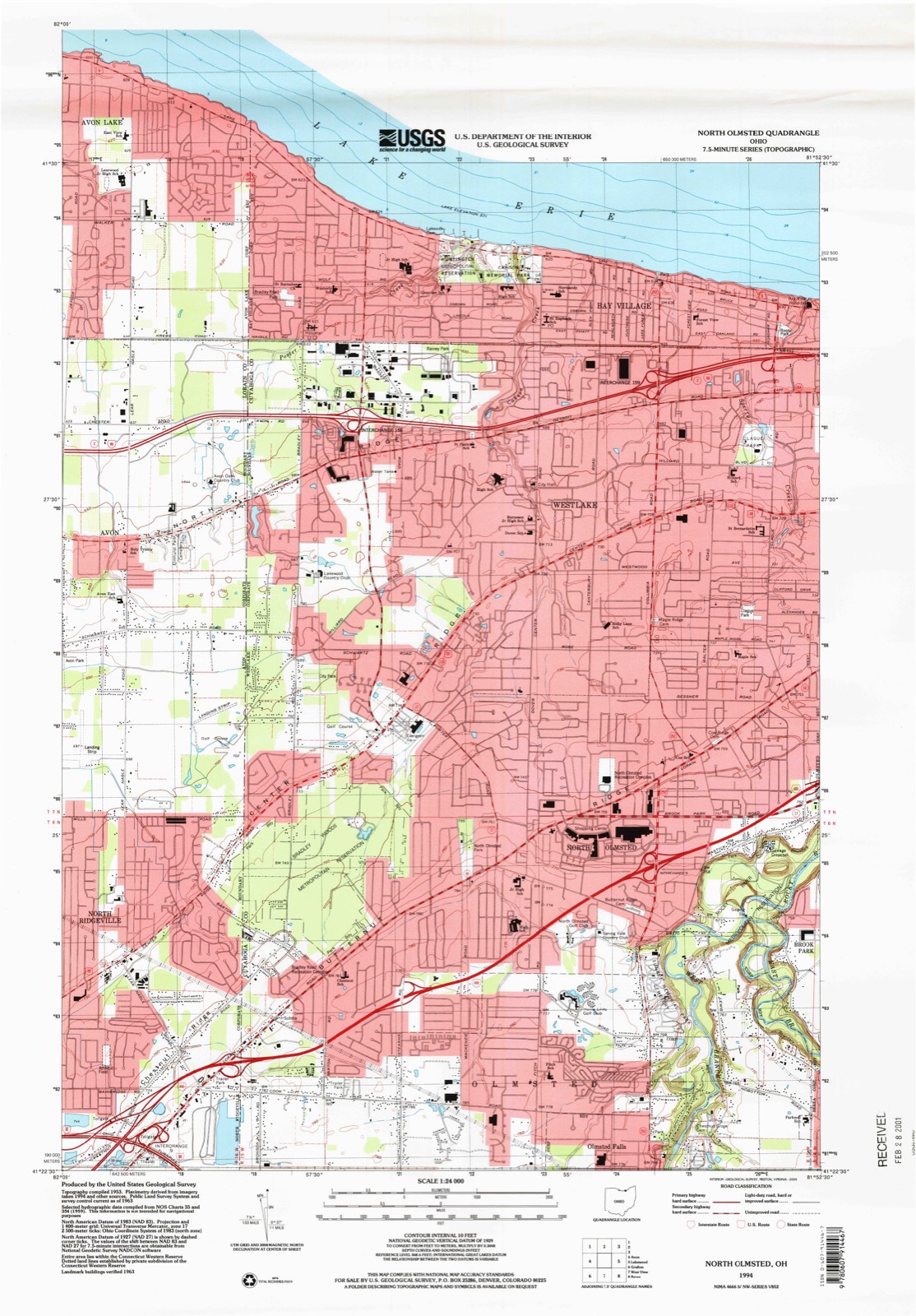 Topographic sheet of Berkeley, surveyed 1994
