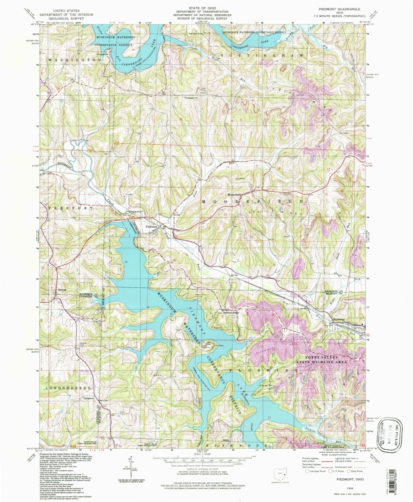 Topographic sheet of Smyrna, surveyed 1994