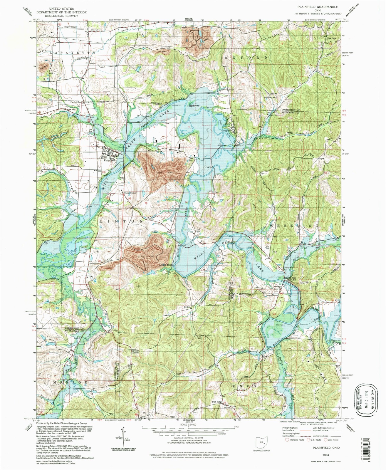 Topographic sheet of Low Gap, surveyed 1994