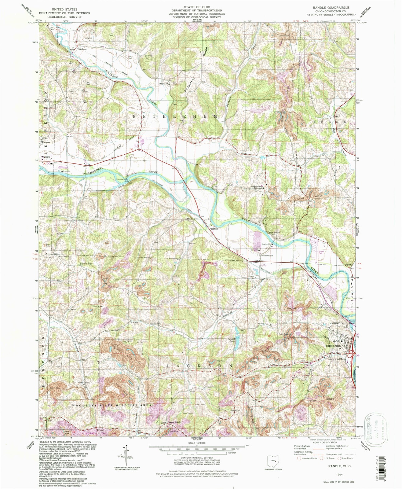 Topographic sheet of Tyrone, surveyed 1994