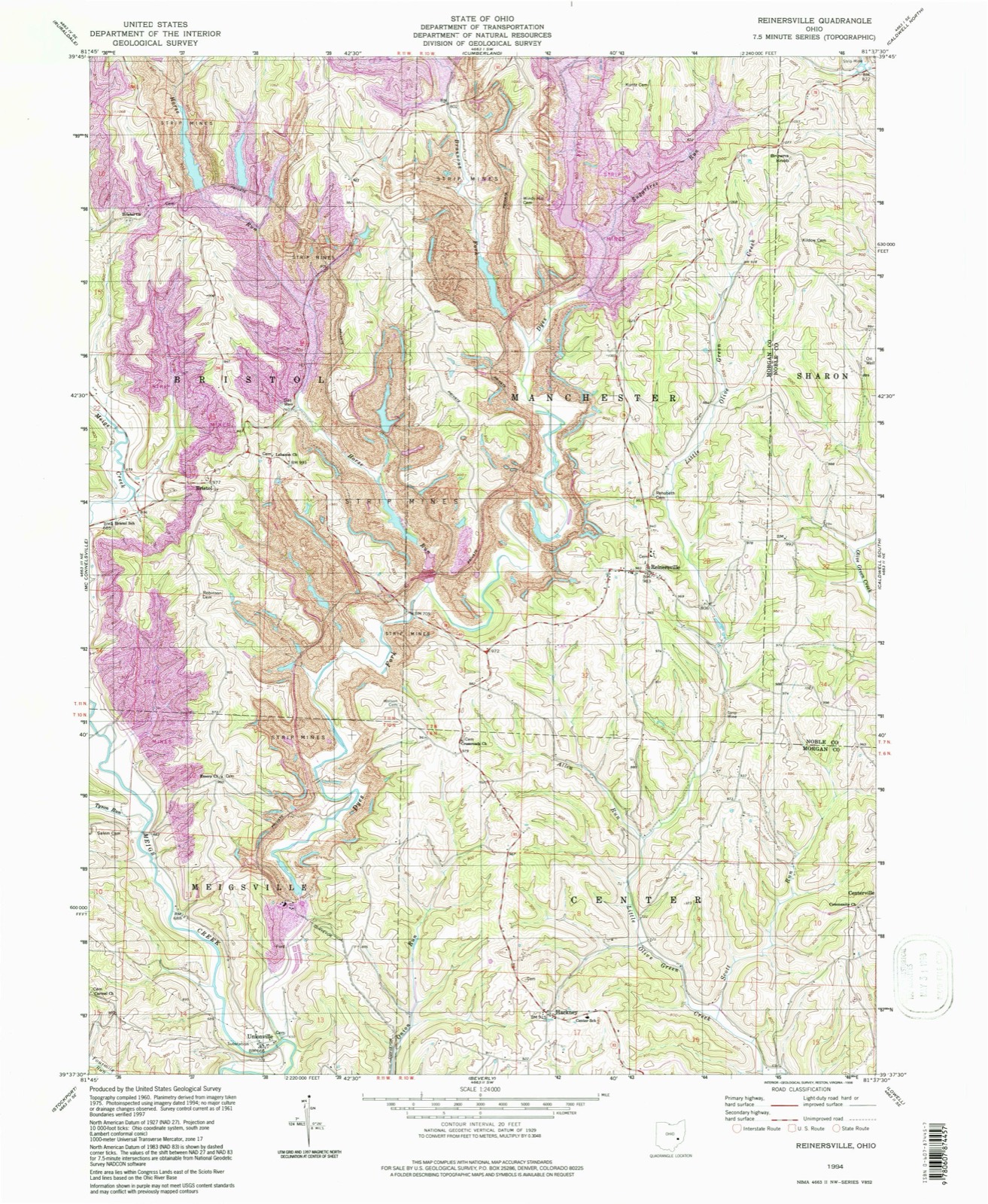 Topographic sheet of Hackney, surveyed 1994
