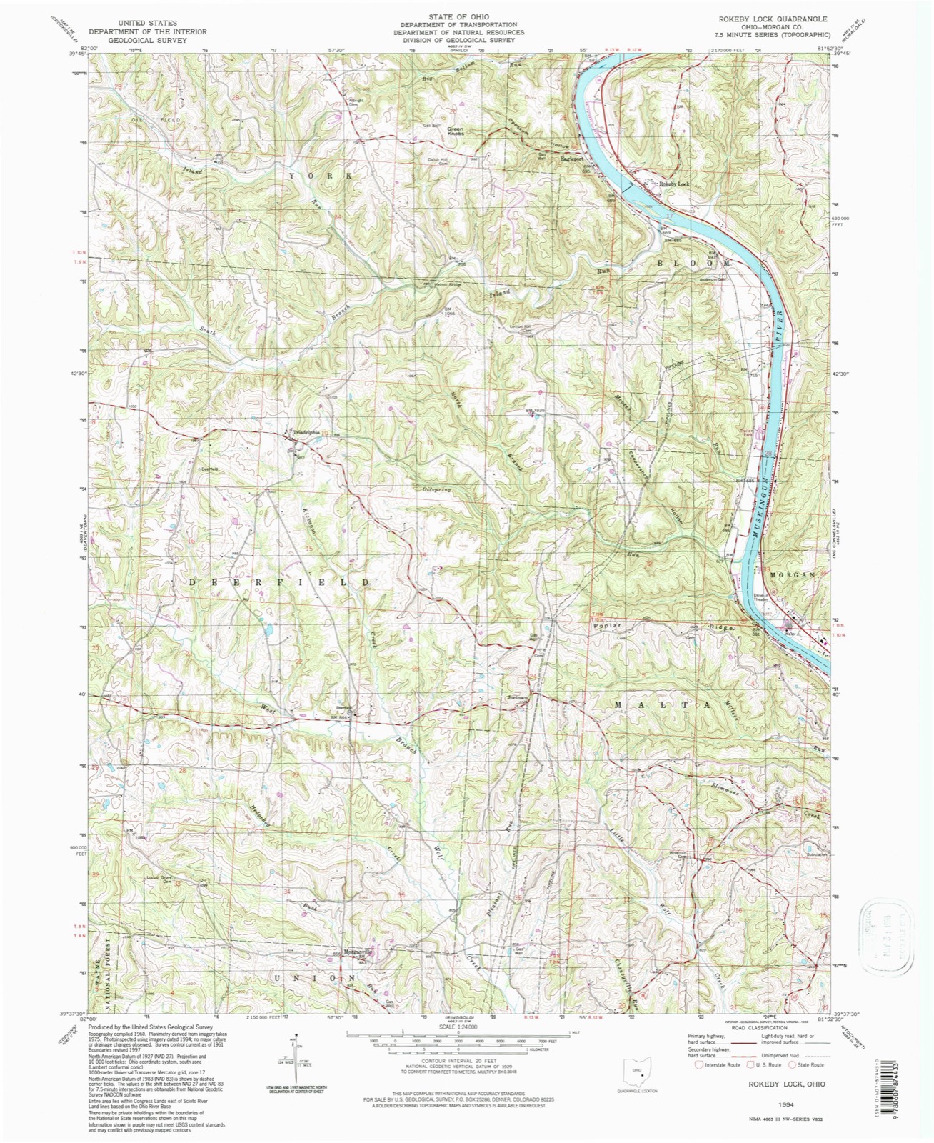 Topographic sheet of Eagleport, surveyed 1994