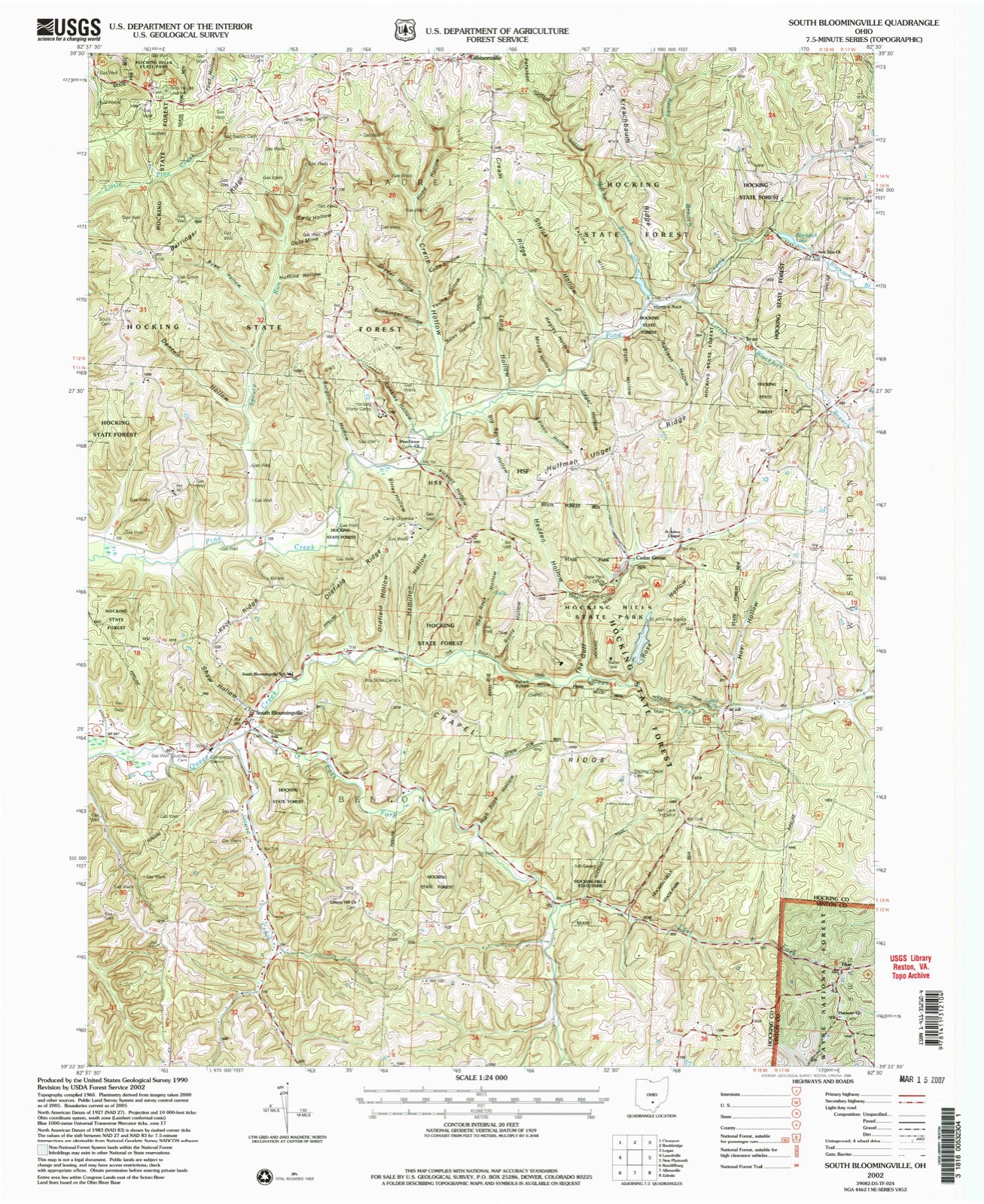 Topographic sheet of Cedar Grove, surveyed 2002