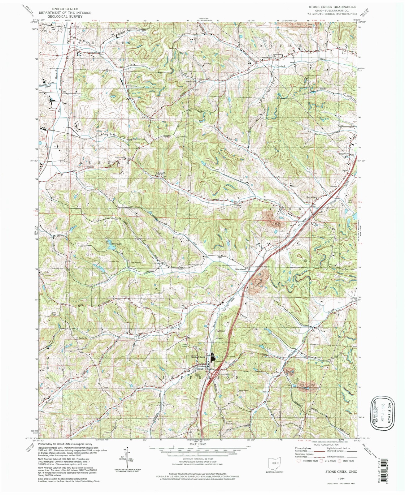 Topographic sheet of Blackband, surveyed 1994