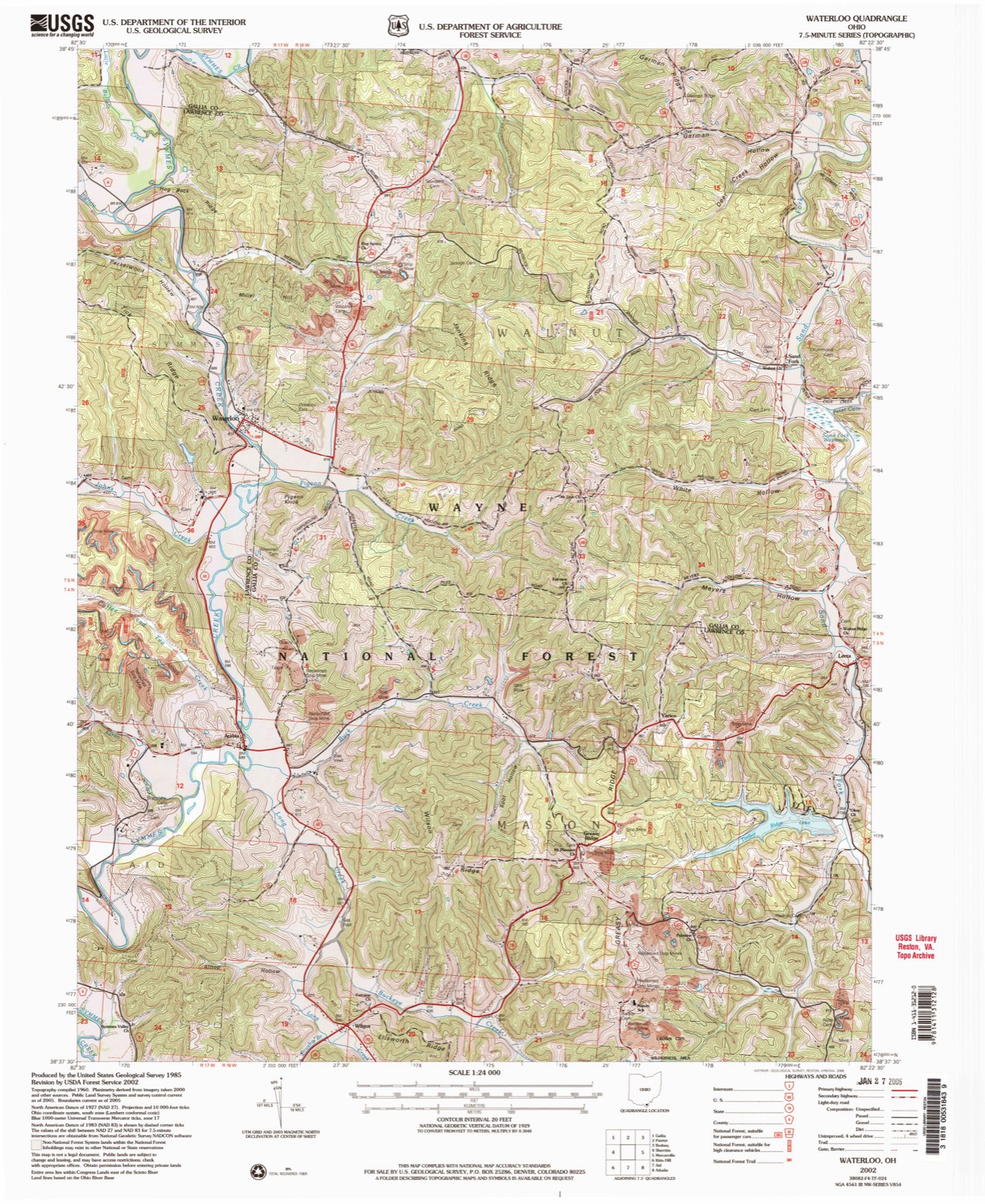 Topographic sheet of Lecta, surveyed 2002