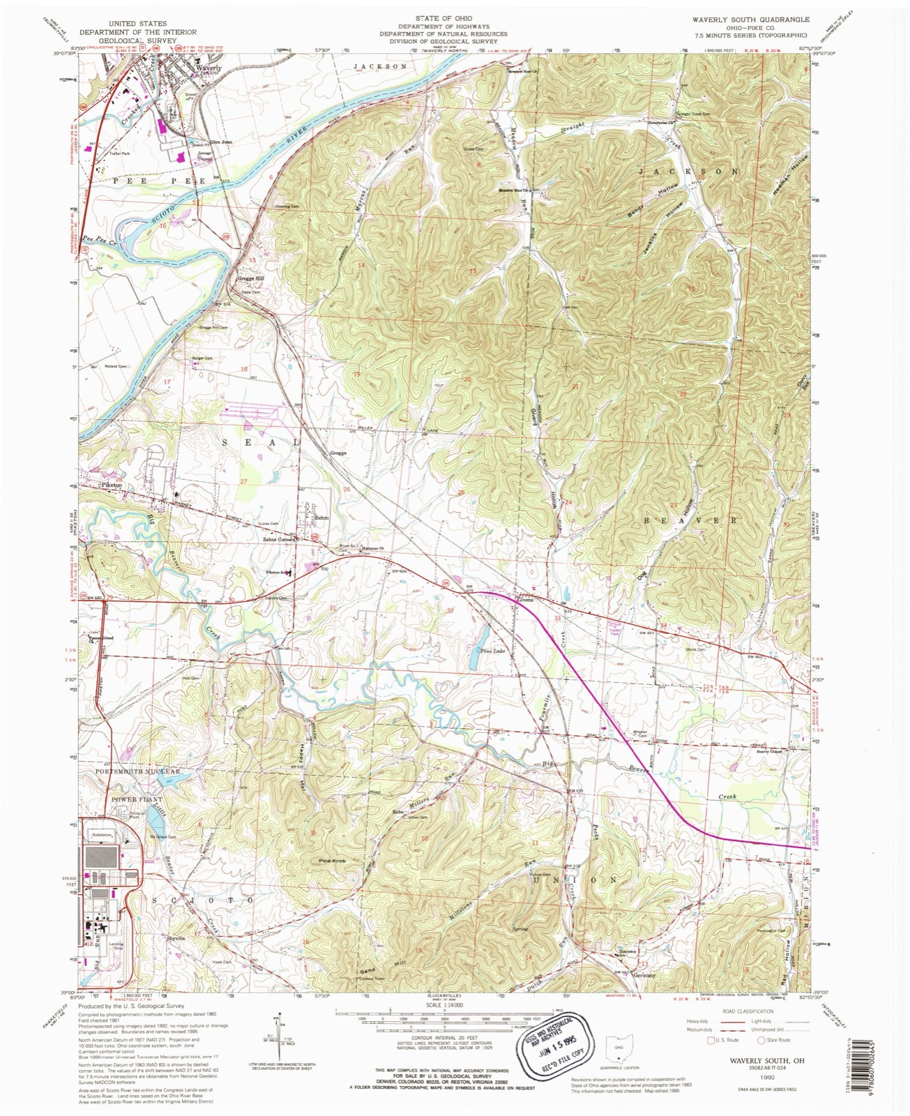 Topographic sheet of Germany, surveyed 1992