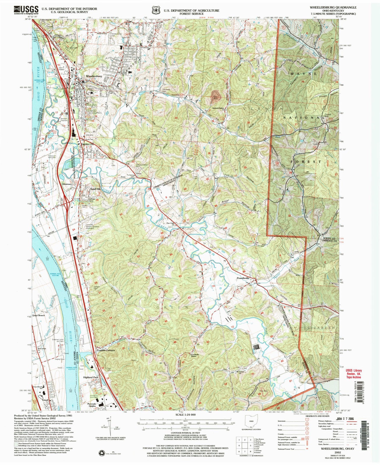 Topographic sheet of Allentown, surveyed 2002